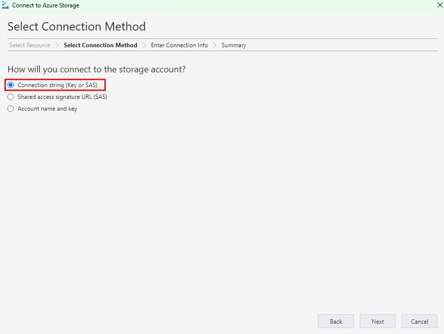 Select Connection Method